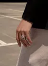 Кольцо серебряное Переплетения