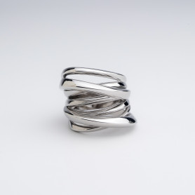 Каблучка срібна Переплетіння