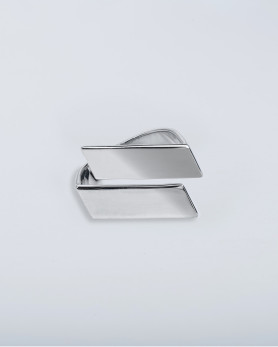 Каблучка срібна геометрічна Стрічки 007061