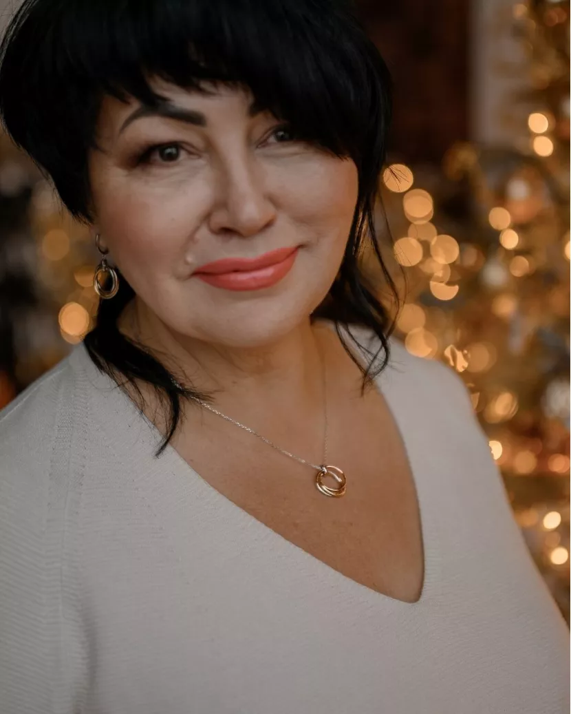 Сережки срібні висячі Три кільця в позолоті 007065