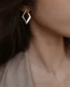 Сережки срібні Ромби 007060