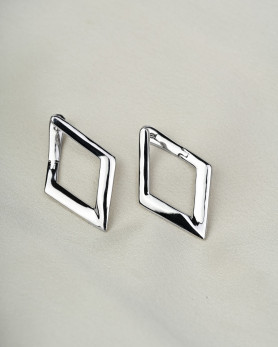 Сережки срібні Ромби 007060