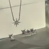 Серьги - каффы серебряные ассиметричные Метеориты