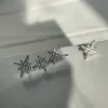 Серьги - каффы серебряные ассиметричные Метеориты