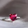 Каблучка срібна Червоне серце