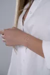 Браслет серебряный безкаменный Круг