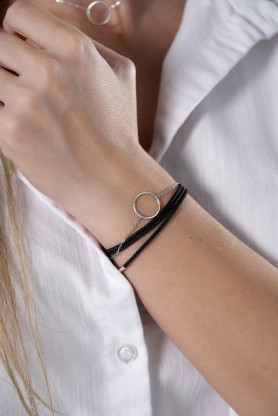 Браслет срібний безкамінний Коло