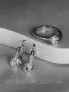 Кольцо серебряное с вращающимся фианитом