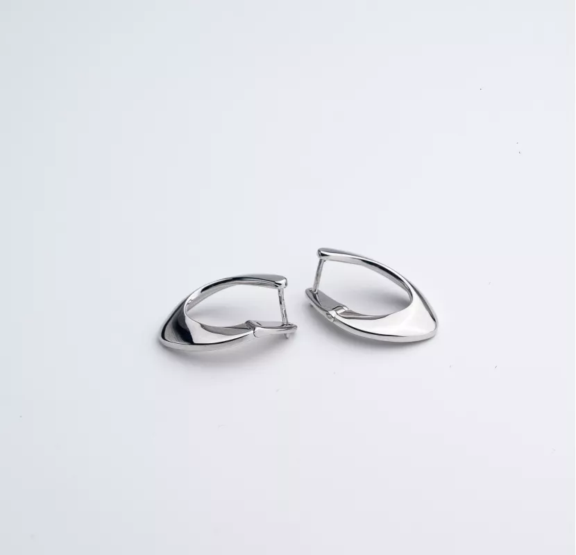 Сережки срібні безкамінні Fashion