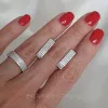 Серьги - дорожки с идеальной посадкой и цирконием бриллиантовой огранки