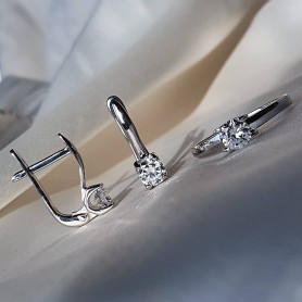 Серьги Classic с идеальной посадкой и цирконием бриллиантовой огранки