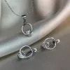 Серебряные серьги с цирконием бриллиантовой огранки 003841
