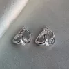 Серебряные серьги с цирконием бриллиантовой огранки 003841
