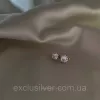 Срібні сережки Квіточка з цирконієм діамантового огранювання ExcluSilver 925 проби