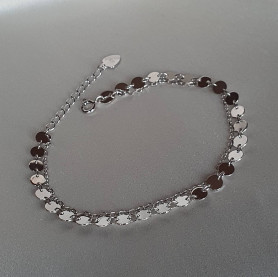 Браслет срібний подвійний Монетки 925°