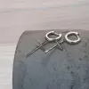 Сережки срібні з хрестиками 002946