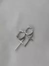 Сережки срібні з хрестиками 002946