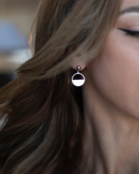 Сережки срібні Чарівне півколо