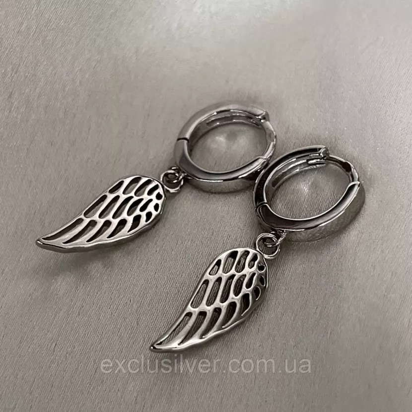 Сережки срібні Крила янгола