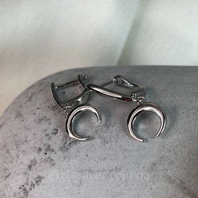 Сережки срібні Лунниця