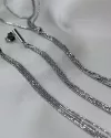 Серьги - нити серебряные с алмазной насечкой