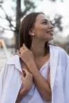 Сережки - протяжки срібні Монетки при вушку