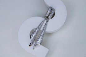 Серьги серебряные Мерцающие свёртки