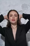 Срібні сережки висячі із хрестом 003730