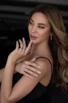 Серьги серебряные Крестики на колечке
