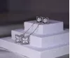 Срібні сережки висячі Клевери 002907