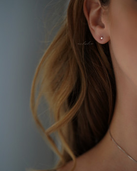 Сережки - пусети (гвоздики) безкамінні Кулька 2мм