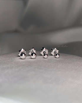 Сережки - пусети (гвоздики) безкамінні Кульки 3мм