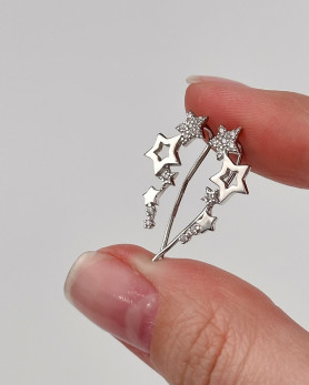 Сережки - кафи срібні Зірки 003335