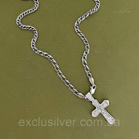 Ланцюжок срібний рембо унісекс 50-65см 006345