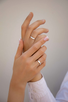 Обручка срібна 18,5 - 22,5 розмір