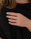 Кольцо серебряное с цирконием бриллиантовой огранки 000611
