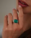 Каблучка срібна із зеленим Котячим оком