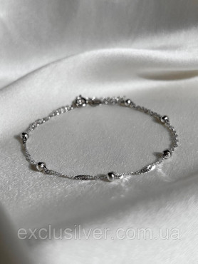 Браслет срібний Кульки