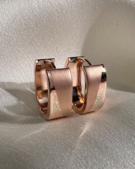 Сережки золоті з алмазним напиленням