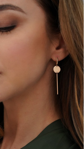 Сережки золоті з монеткою