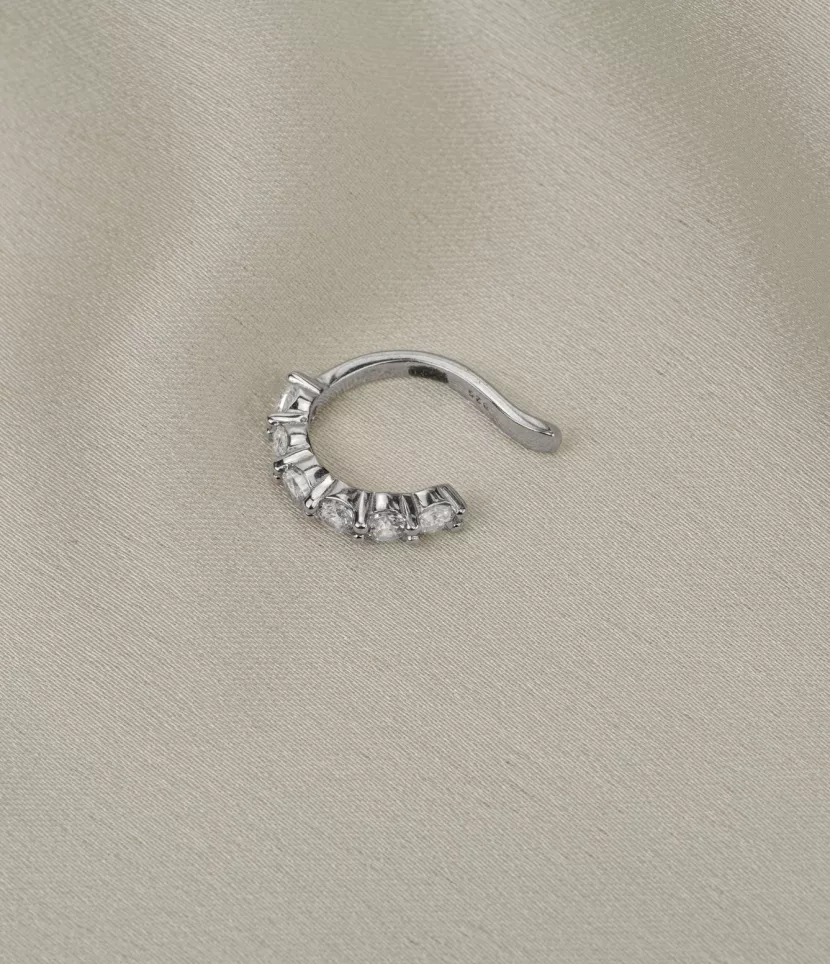 Сережка - кафа з цирконієм діамантового огранювання