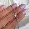 Браслет серебряный на ножку Love
