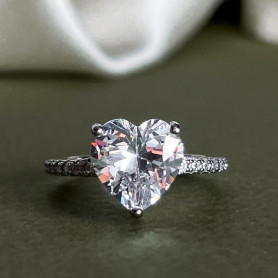 Каблучка срібна "Серце"