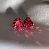 Сережки - пусети срібні Серце 006607