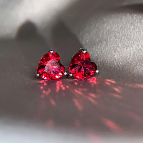 Сережки - пусети срібні Серце 006607