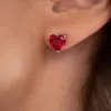 Сережки - пусети срібні Серце 006607