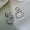 Серьги - джекеты серебряные Мерцающие круги