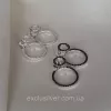Серьги - джекеты серебряные Мерцающие круги