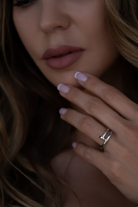 Каблучка срібна Цвях