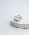 Серьги - каффы серебряные с барочным жемчугом